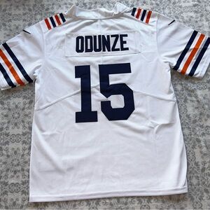 ​YOUTH Medium Rome Odunze #15 Chicago Bears White Stitched Jersey. NWOT